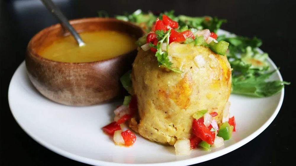 Vegan Mofongo En Caldo As Made By Jeremie Serrano