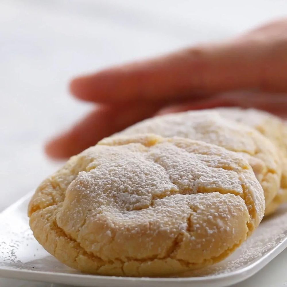 Lemon Crinkle Cake Mix Cookies