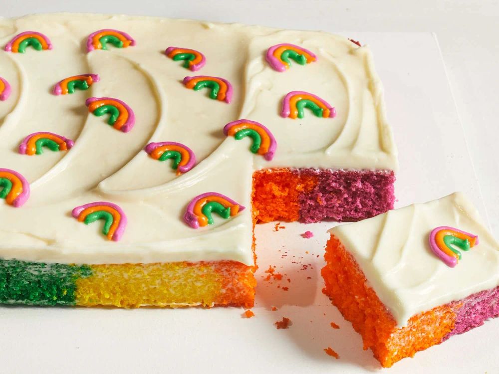 Rainbow Sheet Cake