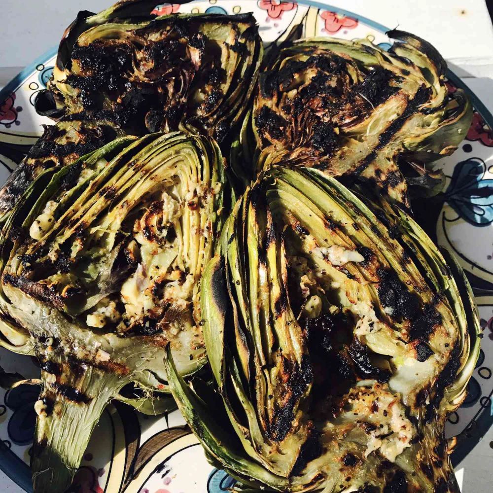 Herbed Grilled Artichokes