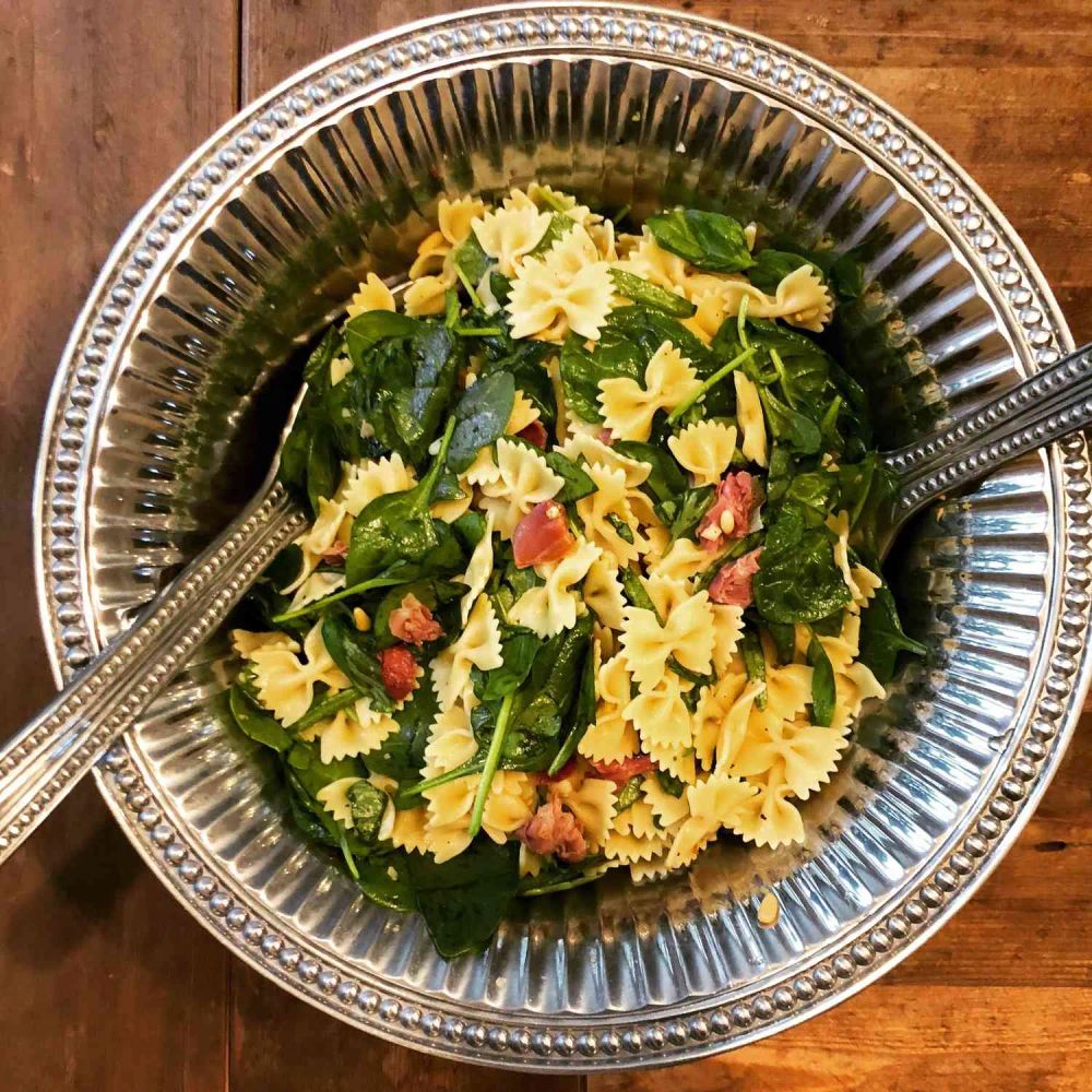 Spinach Basil Pasta Salad