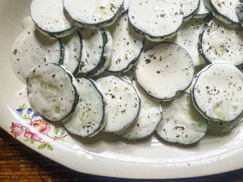 Creamed Cucumber Slices