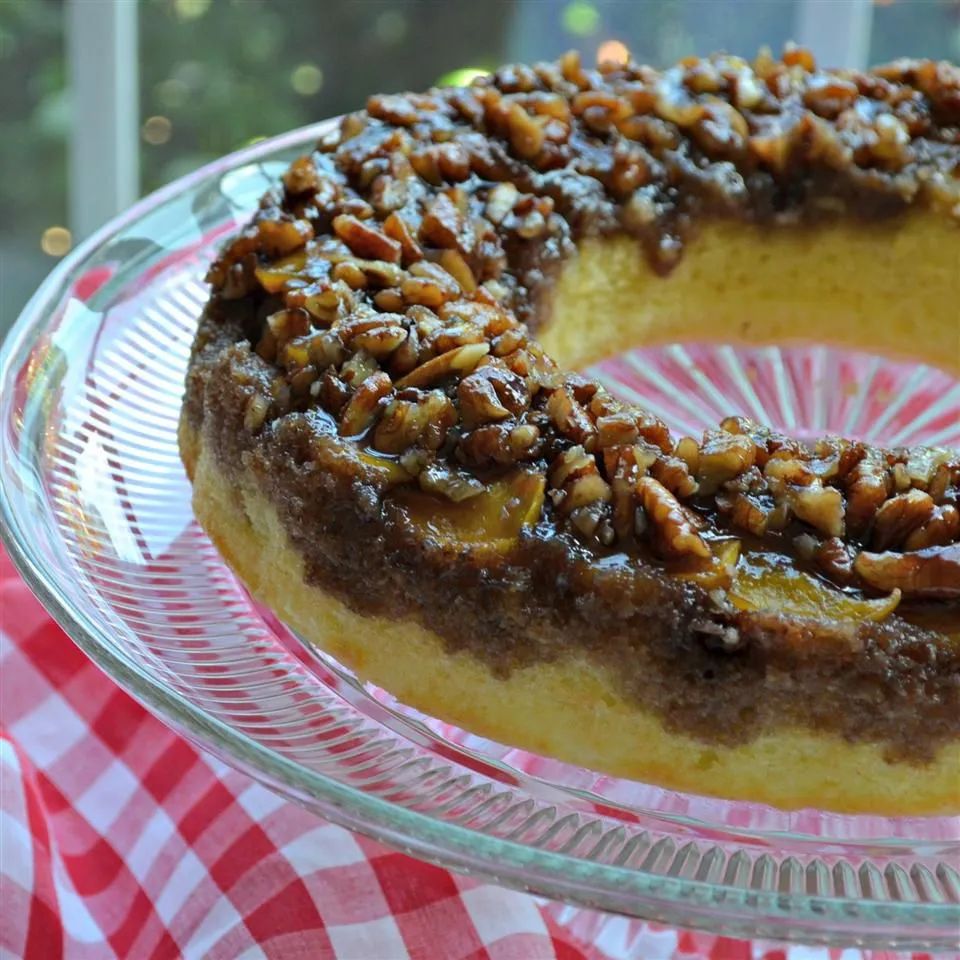 Peach Amaretto Upside-Down Cake