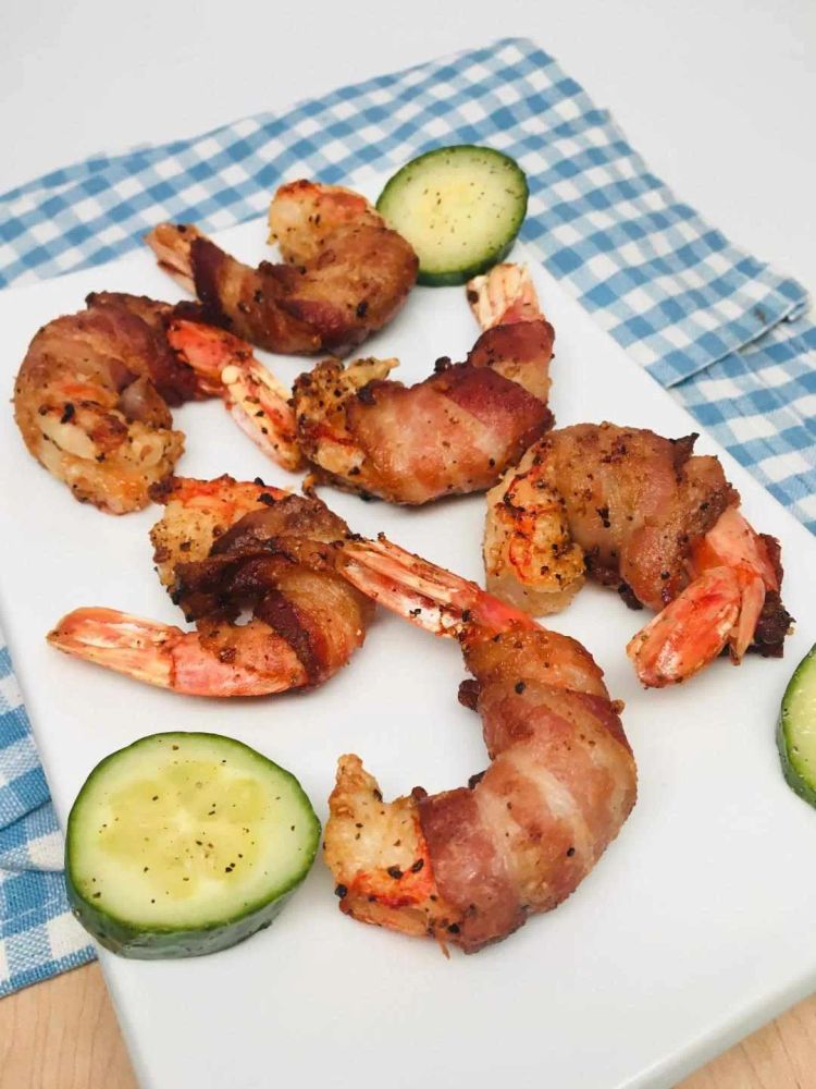 Air Fryer Bacon-Wrapped Shrimp