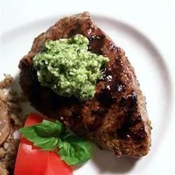 Lemon Basil Pesto Flat Iron Steak