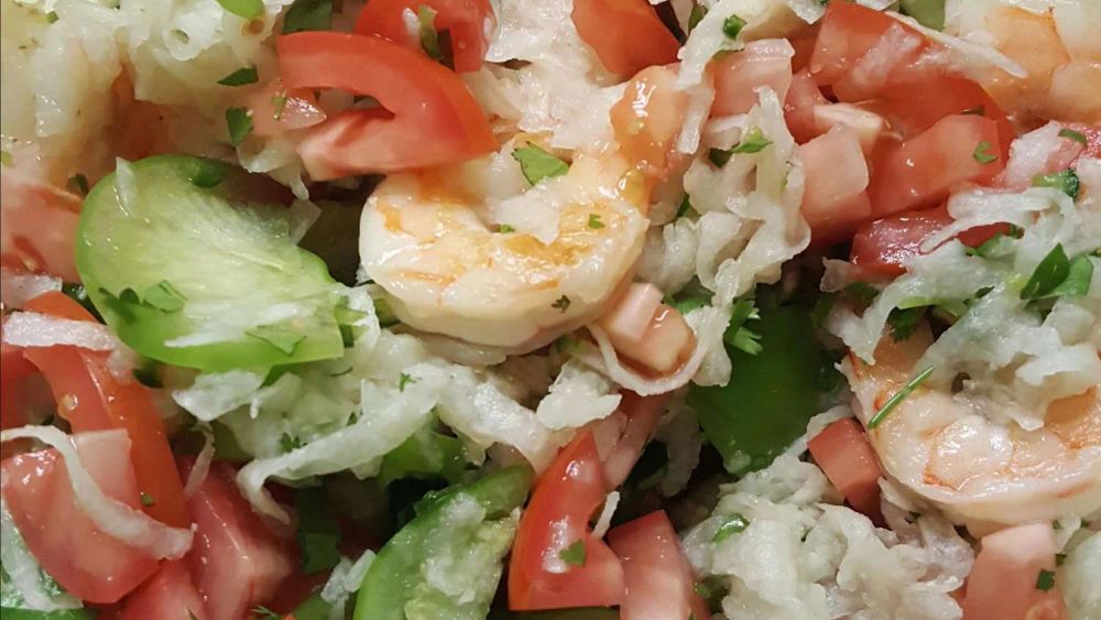 Shrimp, Jicama and Chile Vinegar Salad