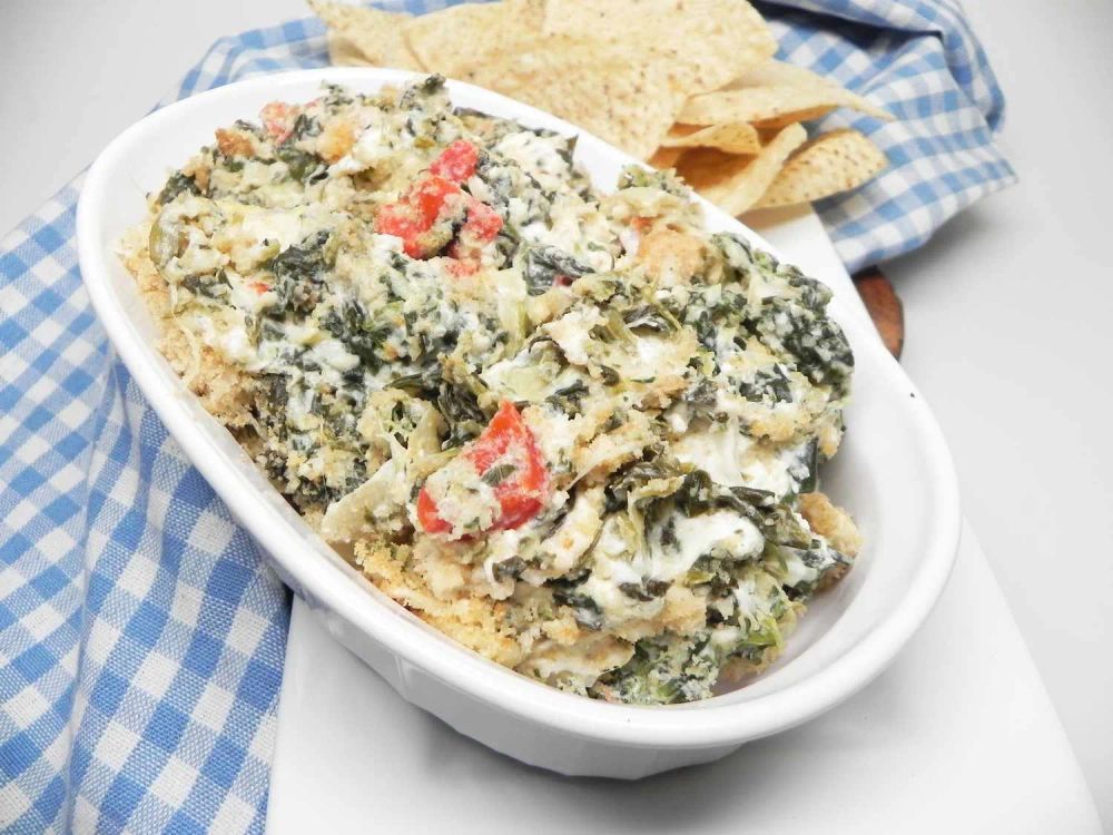 Skinny Spinach and Artichoke Dip