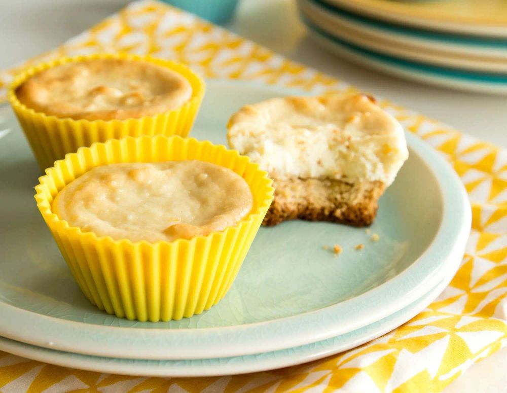 Lemon Goat Cheese Cheesecake Bites (Gluten Free Optional)