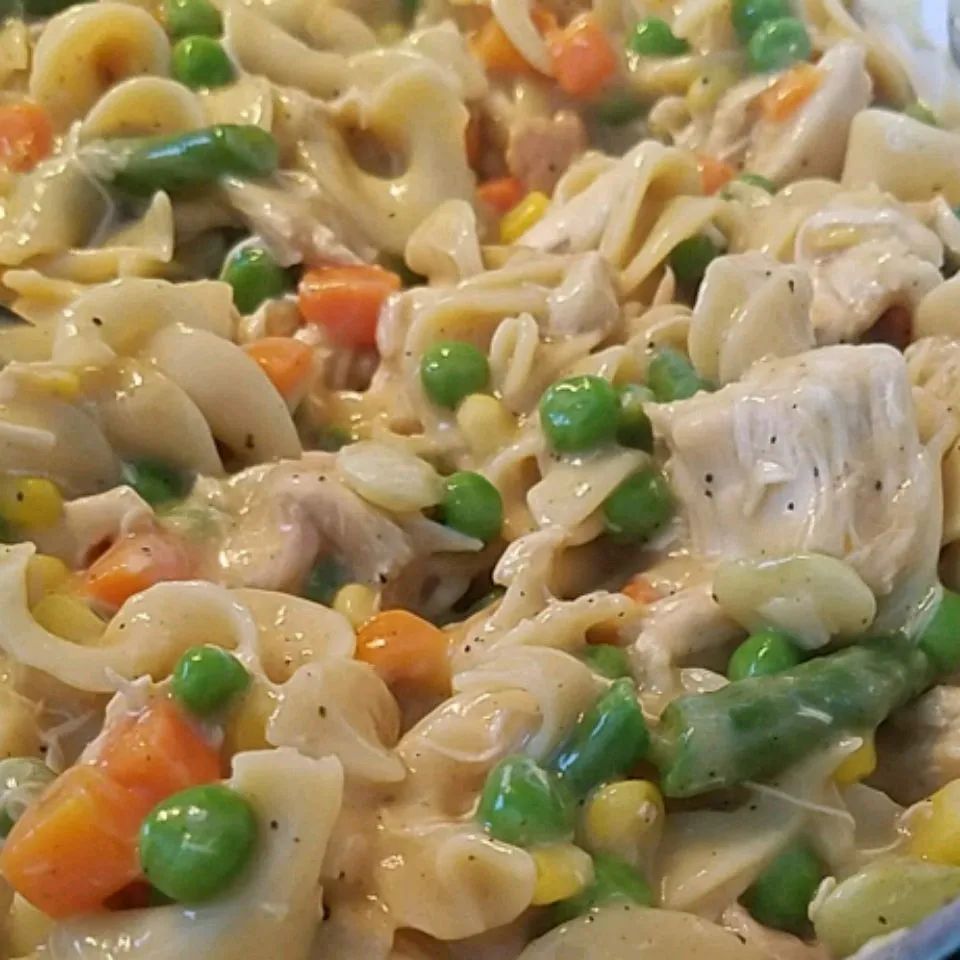 One Dish Chicken Noodles