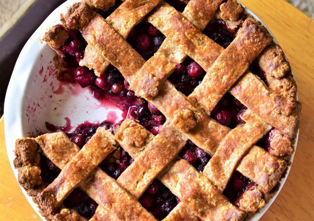 Cherry-Berry Pie with Whole Wheat Pie Crust