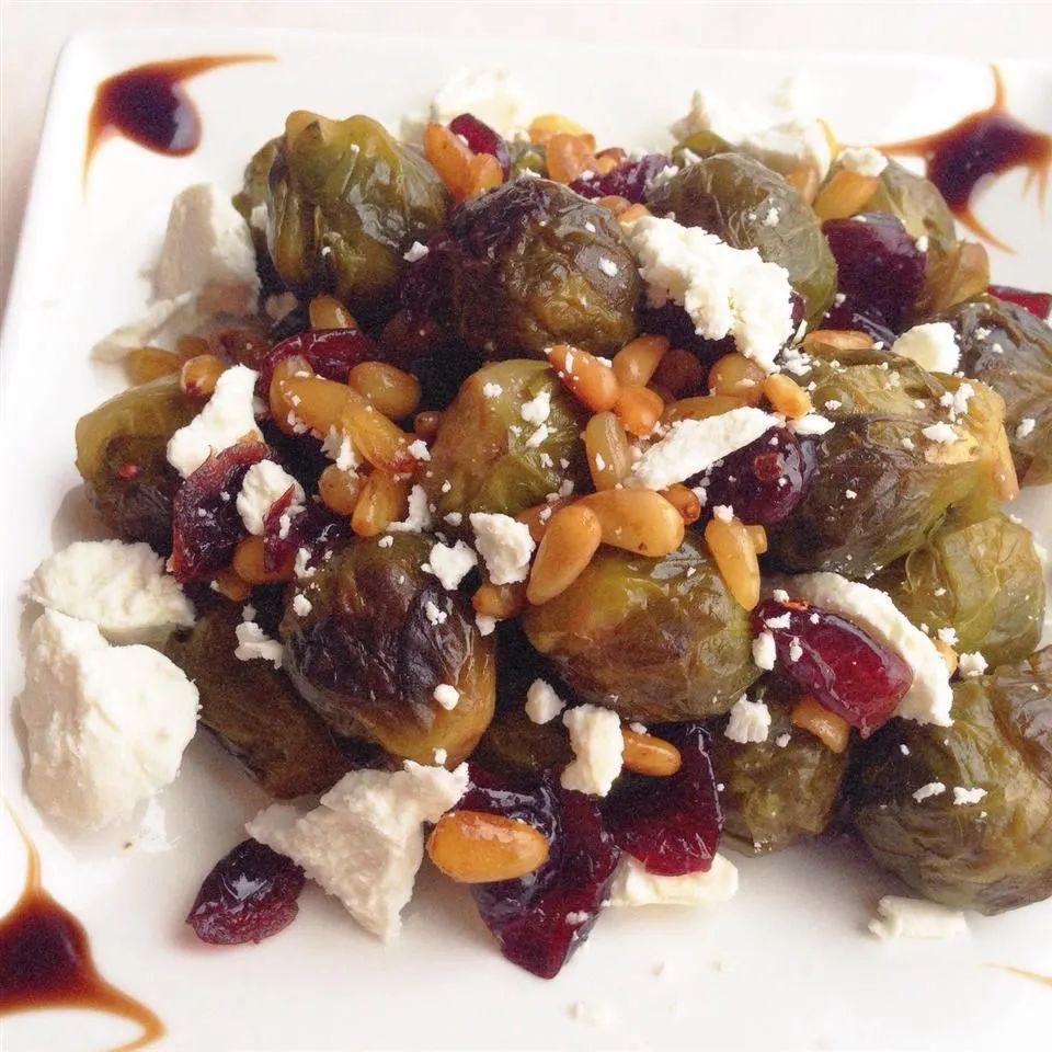 Balsamic Brussels Sprouts with Feta Cheese and Walnuts