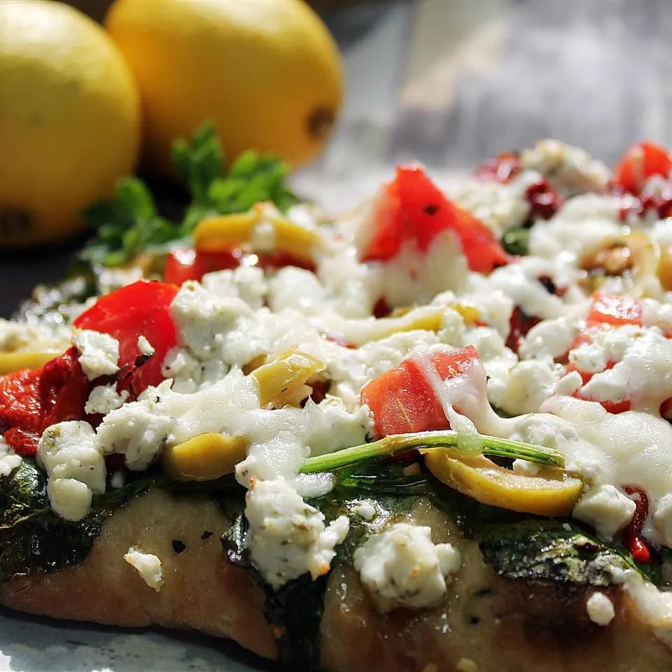 Individual Greek Pita Pizzas