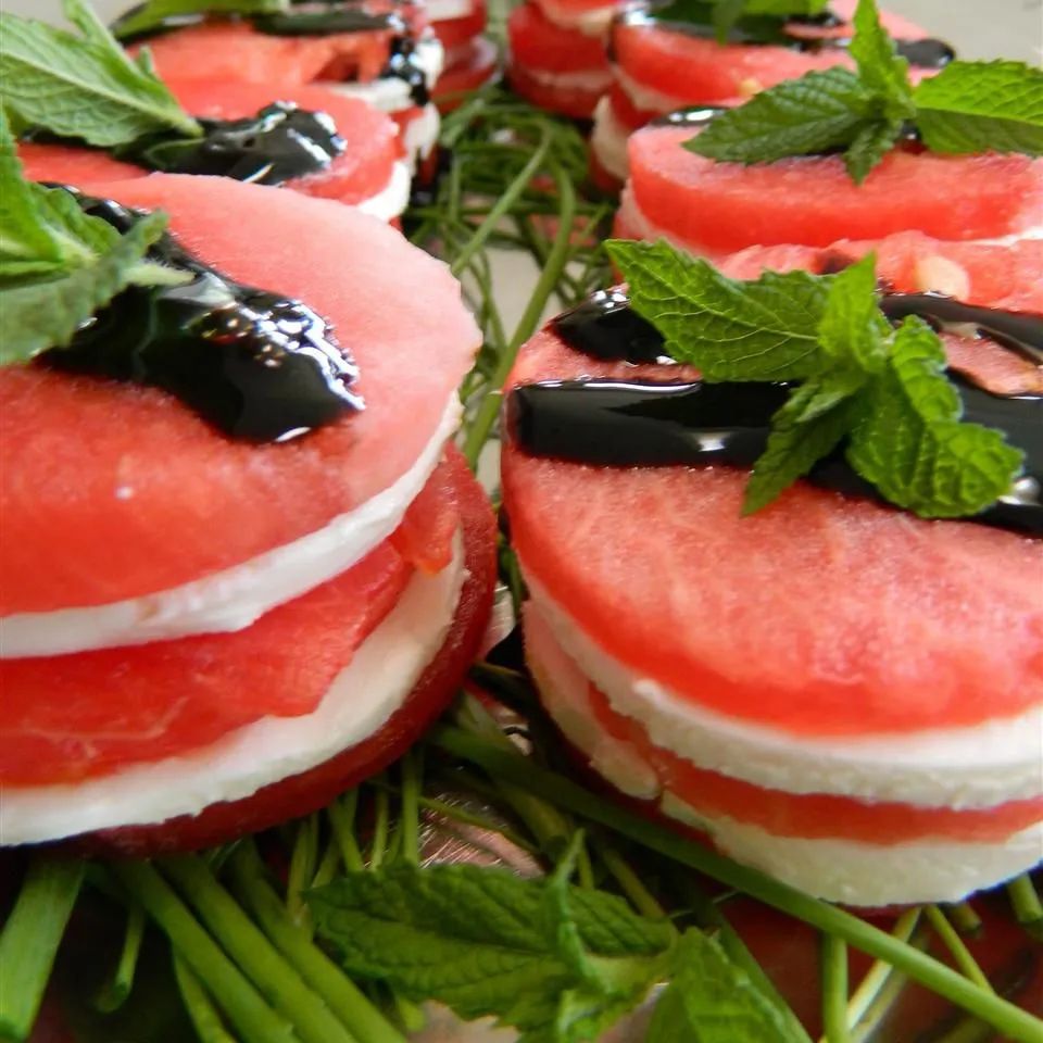 Shrimp Goat Cheese Watermelon Salad Stack