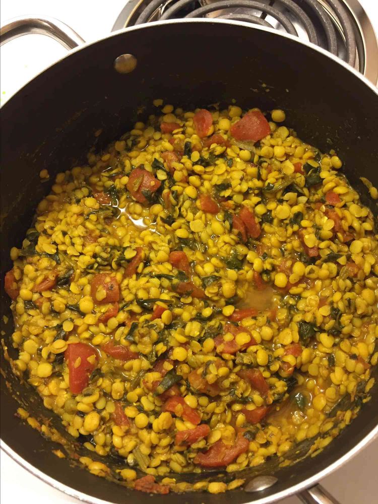 Mung Bean Dahl with Spinach