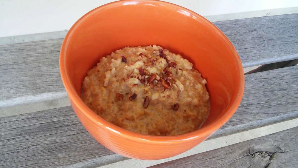 Rice and Quinoa Breakfast Pudding