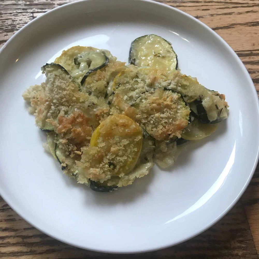 Cheesy Zucchini Gratin