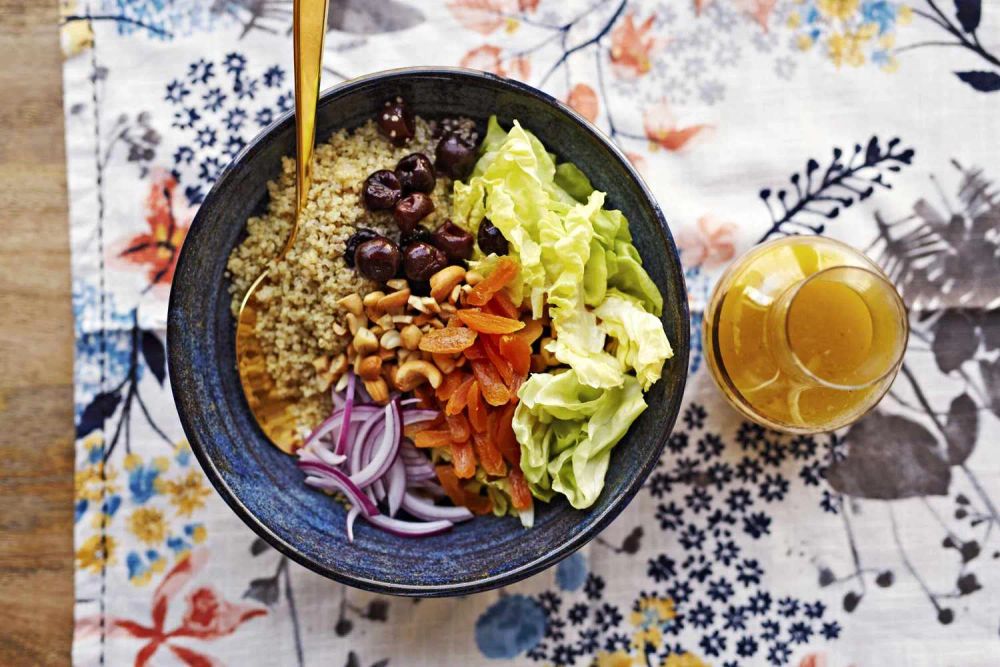 Honey-Quinoa Salad with Cherries and Cashews