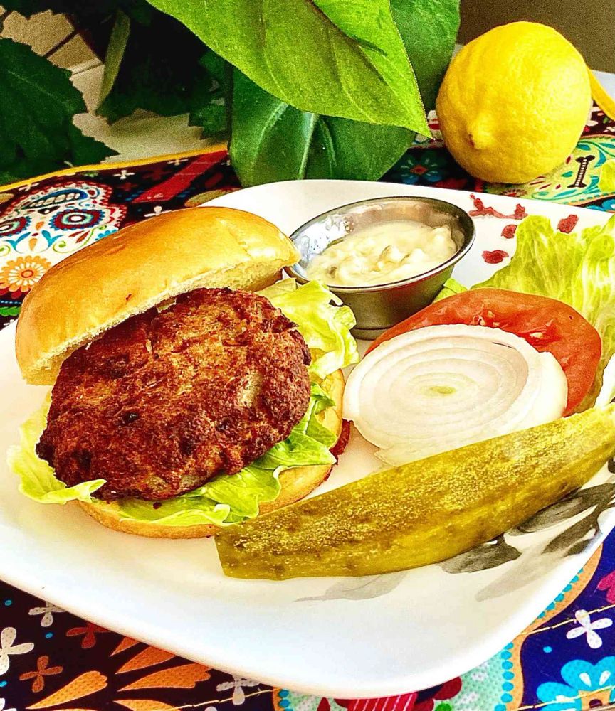 Air Fryer Salmon Burgers