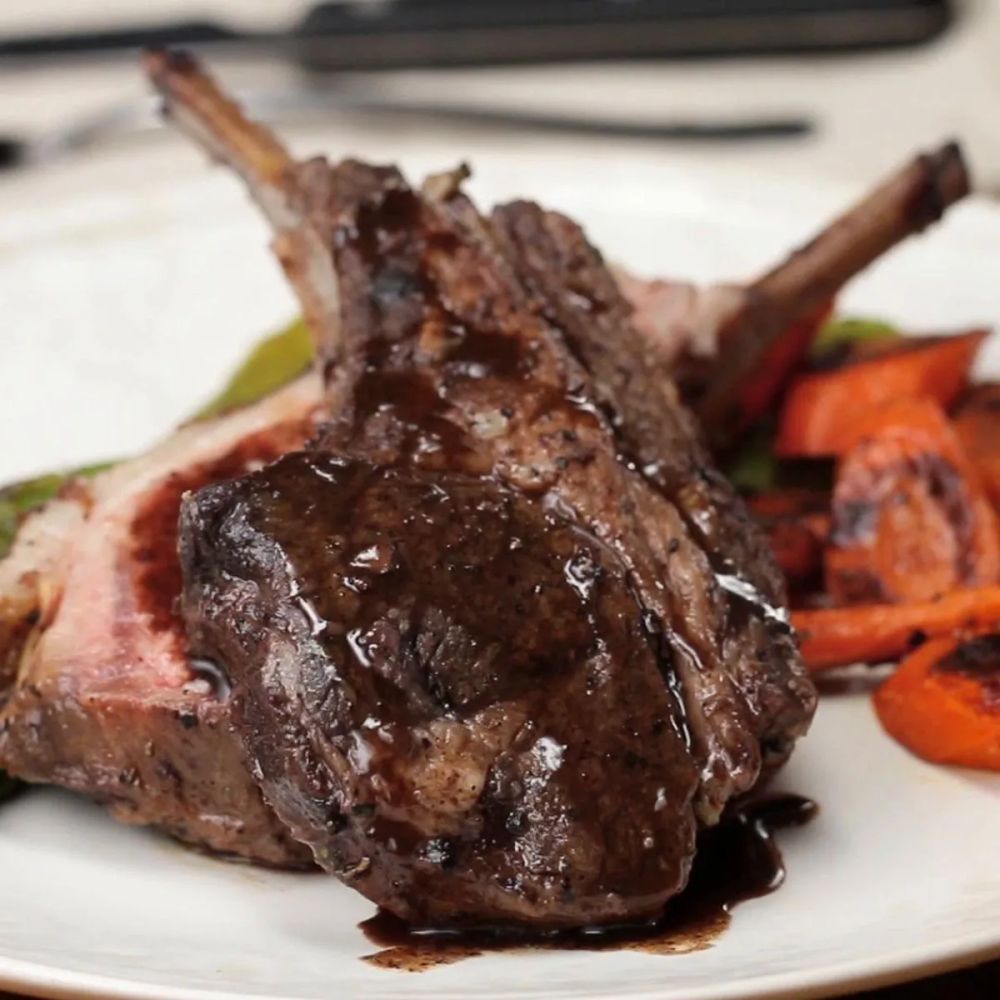 Garlic And Herb-Marinated Rack Of Lamb