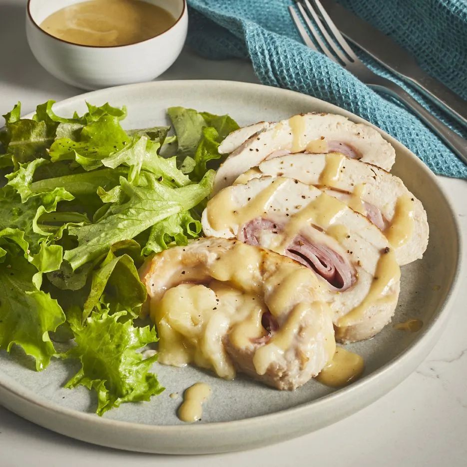 Cordon Bleu Rollups with Honey-Mustard Wine Sauce