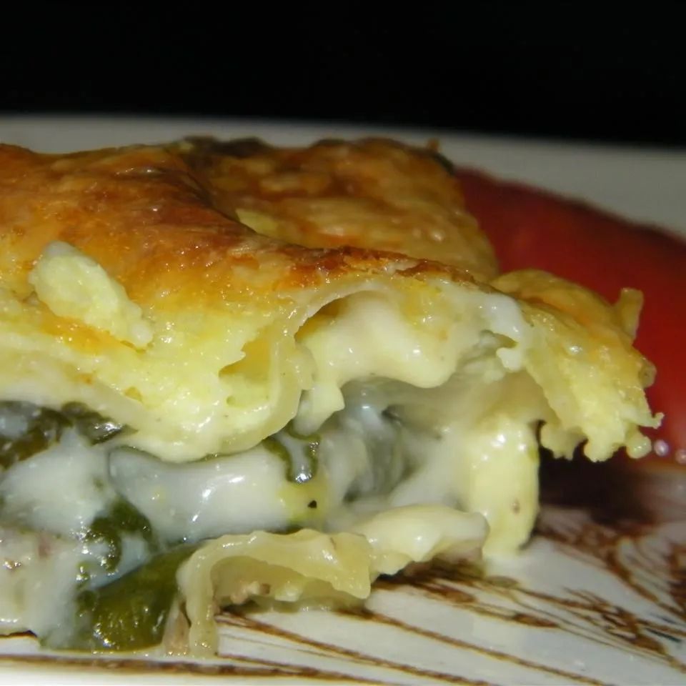 Sausage Spinach Alfredo Lasagna