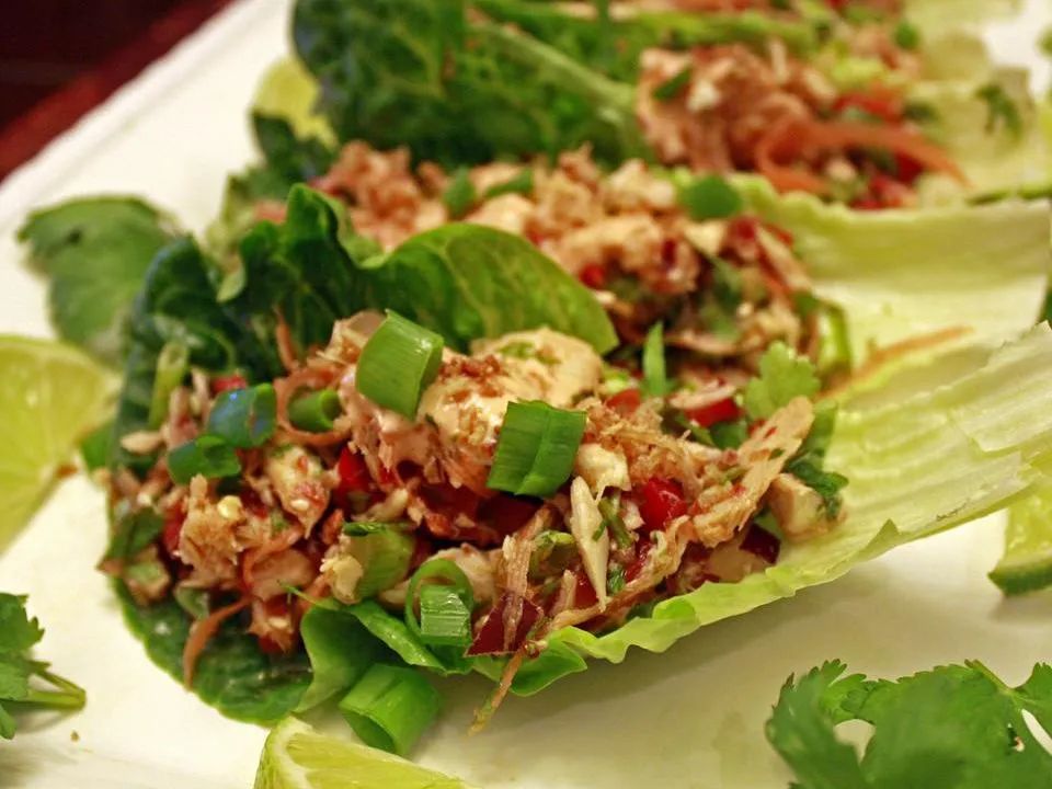 Thai Spicy Tuna Lettuce Wraps