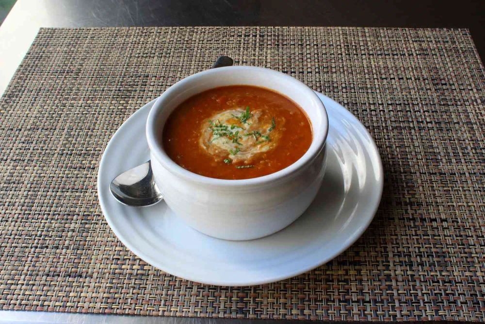 Red Lentil Soup with Lemon Mint Yogurt