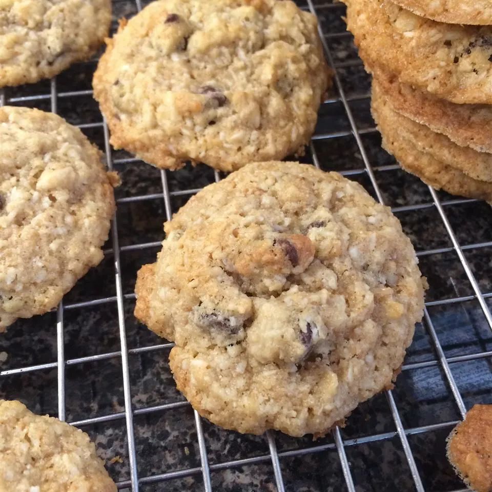 Soft Oatmeal Coconut Chocolate Chip Cookies