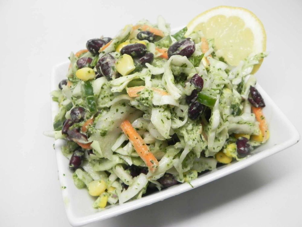 Vegetarian Taco Slaw with Creamy Cilantro-Lime Dressing