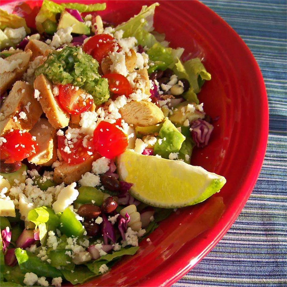 Spicy Southwest Chopped Salad with Salsa Verde