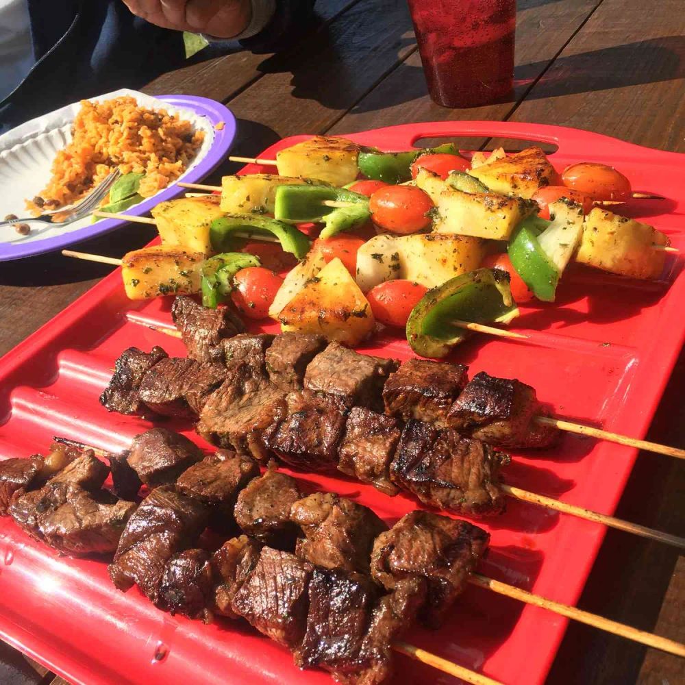 Grilled Fruit and Vegetable Kabobs