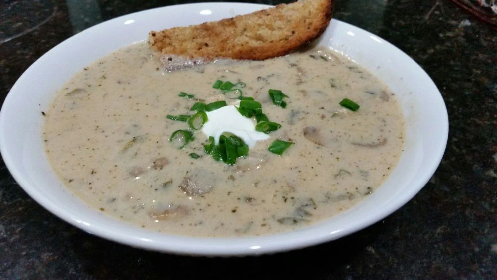 Mushroom and Chicken with Sour Cream Soup