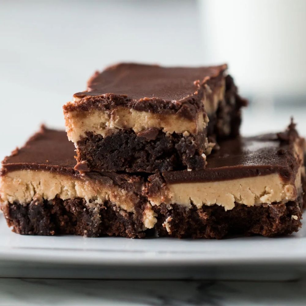 Chocolate Peanut Butter Box Brownies (Buckeye Brownies)