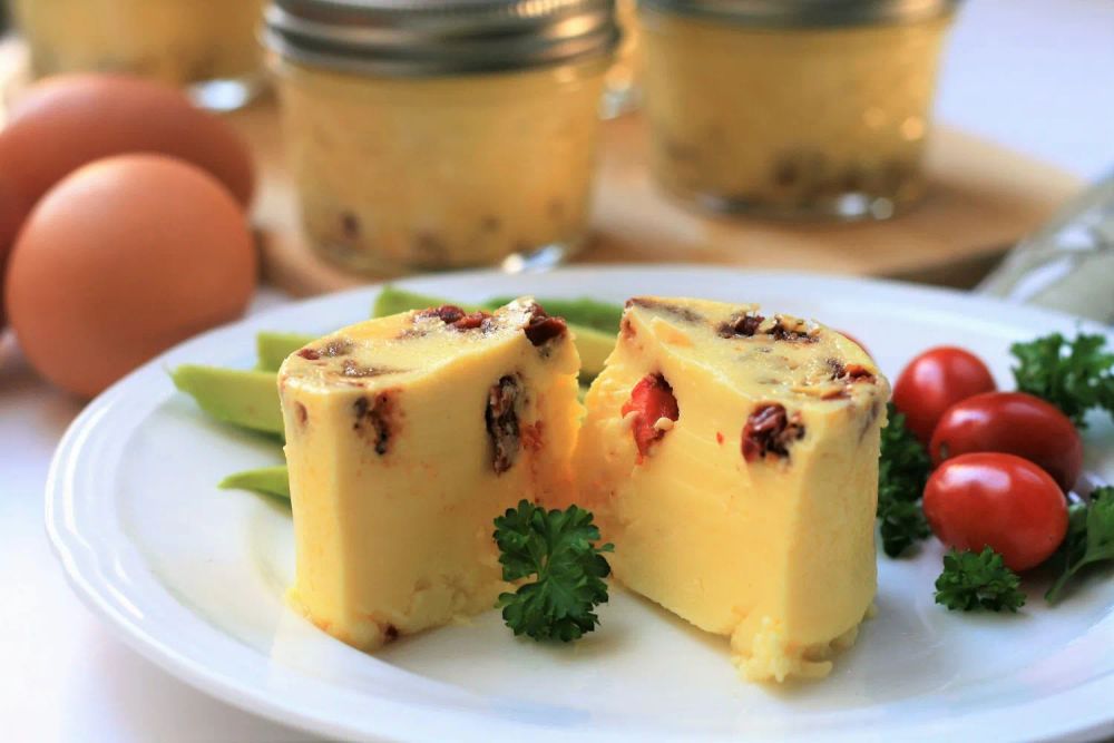 Sun-Dried Tomato and Goat Cheese Sous Vide Egg Bites