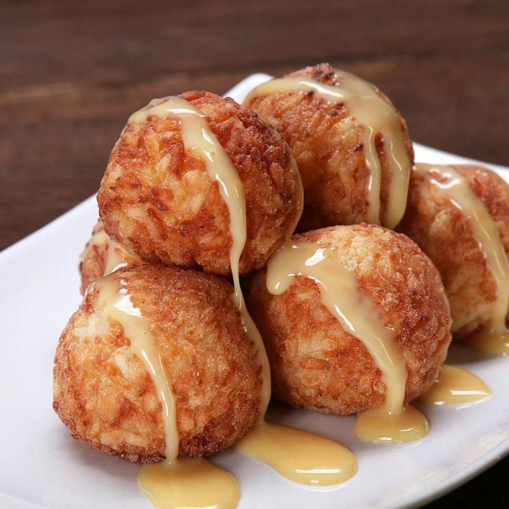 Fried Sticky Rice Mango Balls