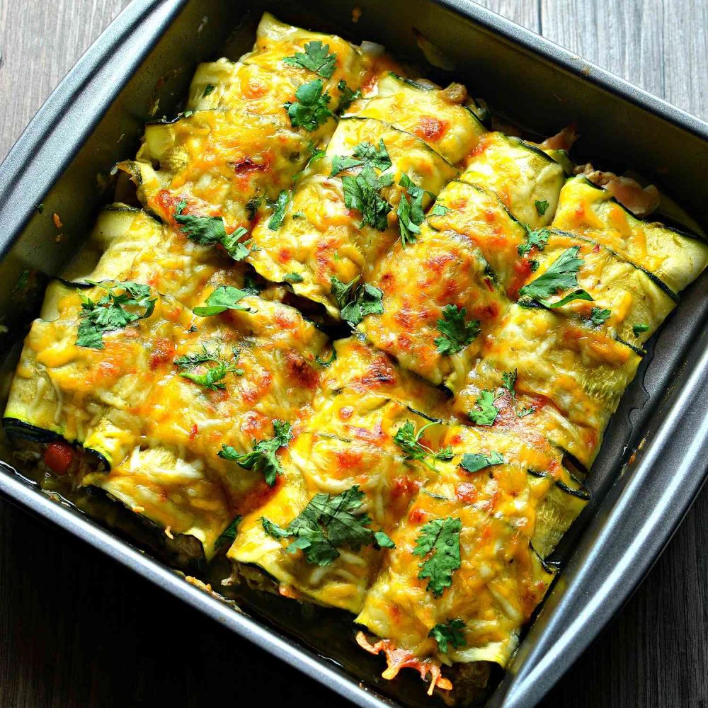 Chicken Zucchini Enchiladas