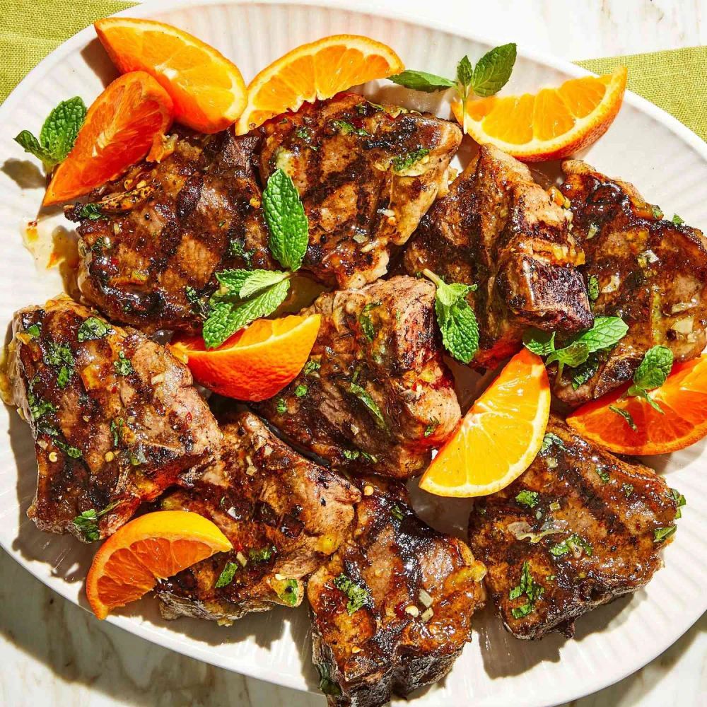 Chef John's Grilled Lamb with Mint Orange Sauce