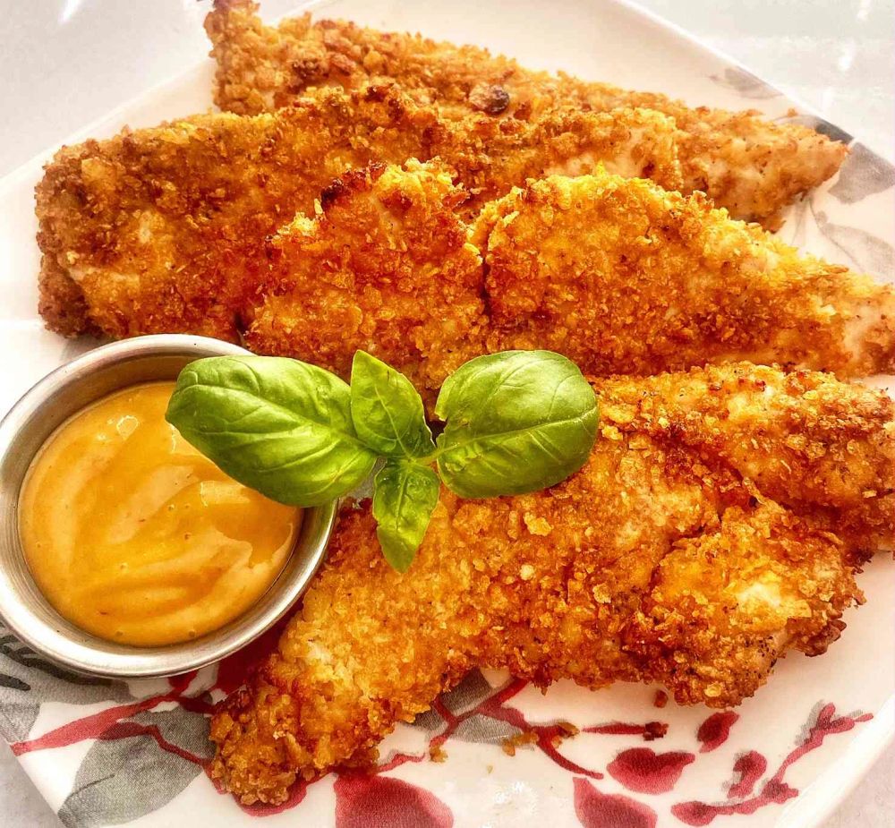 Air Fryer Cornflake Chicken Fingers