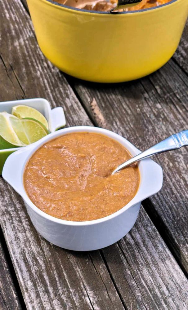 Vegan Black Bean Soup with Pumpkin