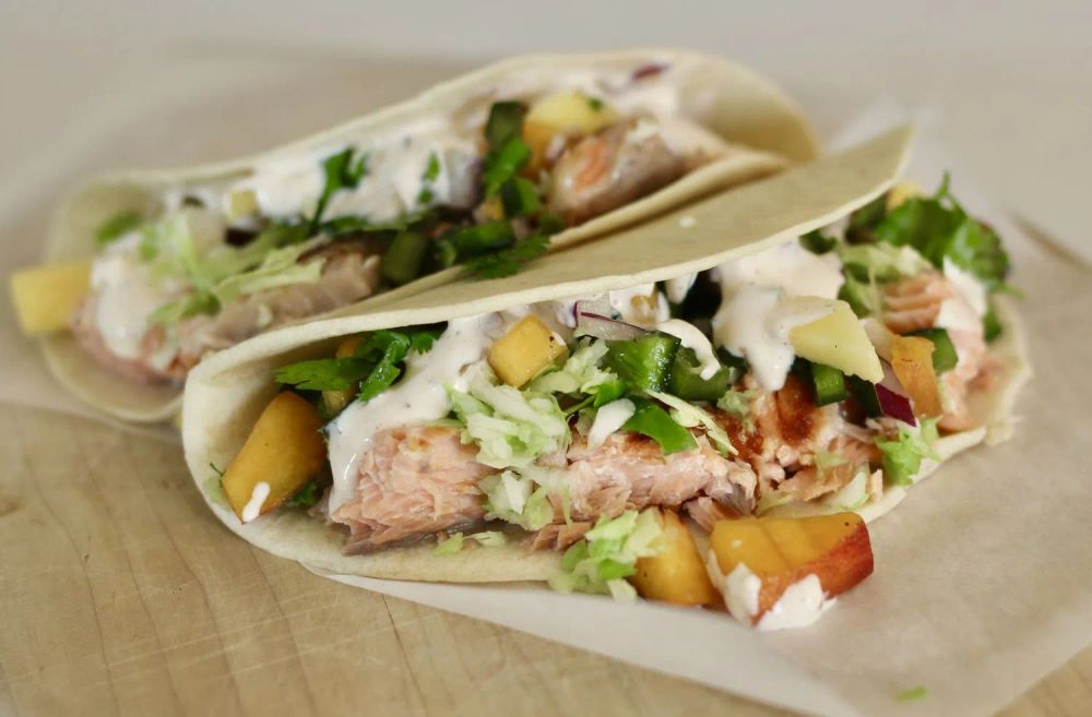 Salmon Tacos with Mango Salsa