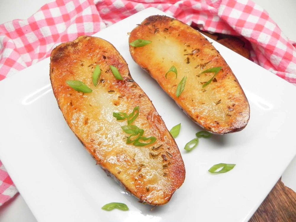 Iron Skillet Baked Potatoes