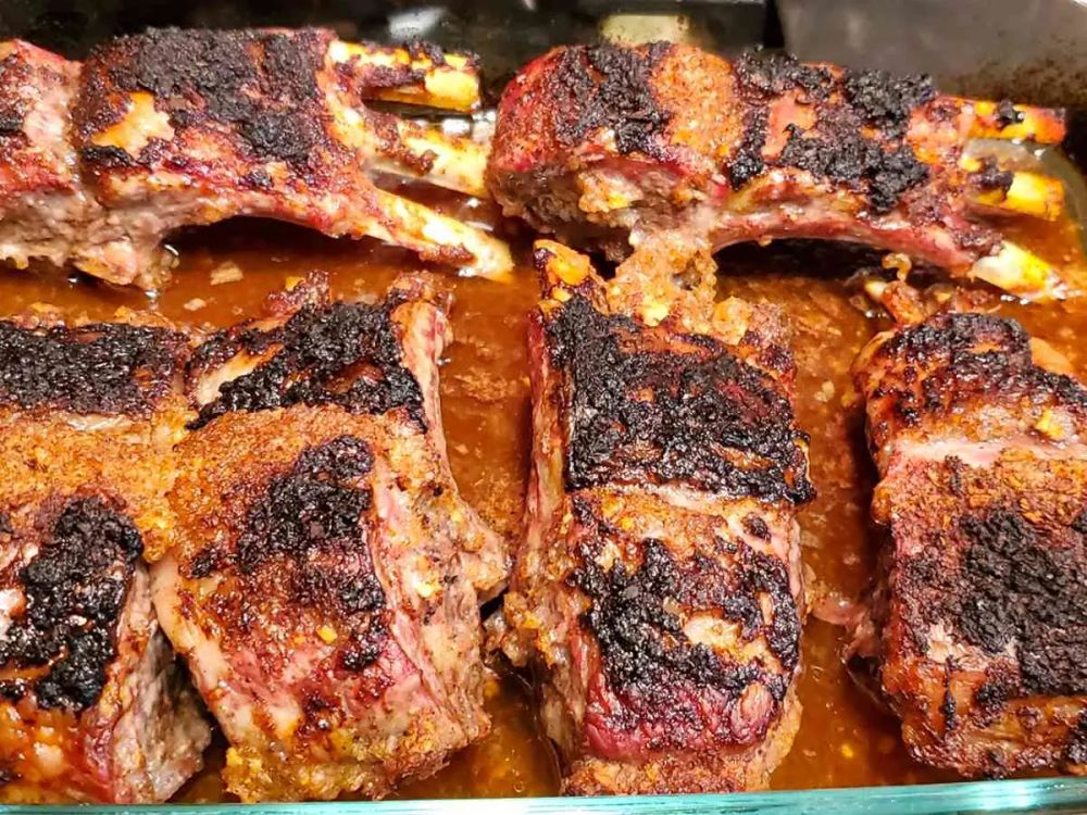 Lamb Ribs with Honey and Wine