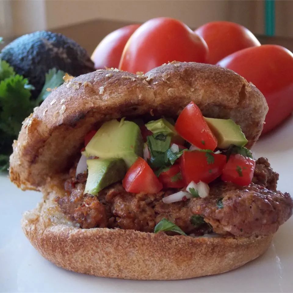 Chipotle Burgers with Avocado Salsa