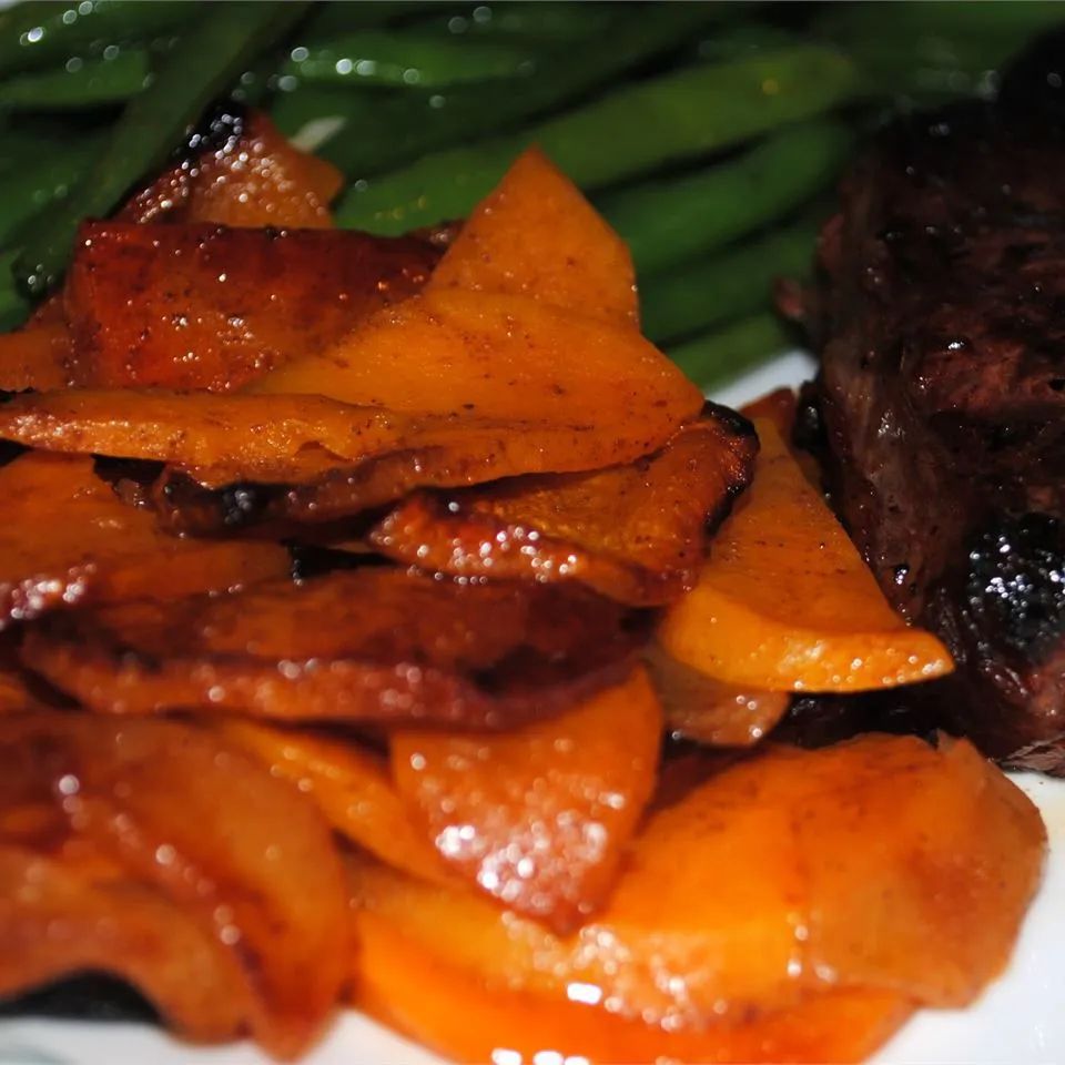 Grilled Sweet Potatoes with Apples