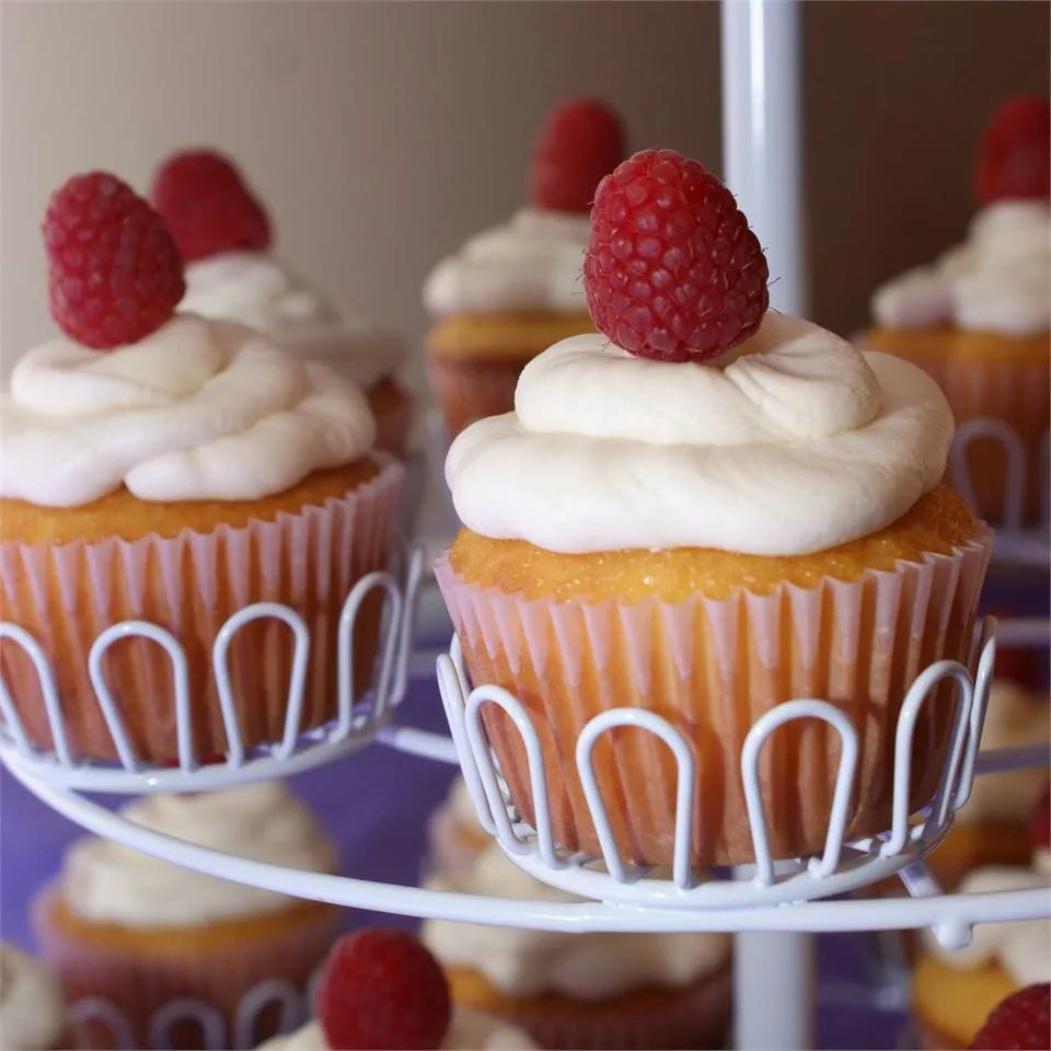 Raspberry White Chocolate Buttercream Cupcakes