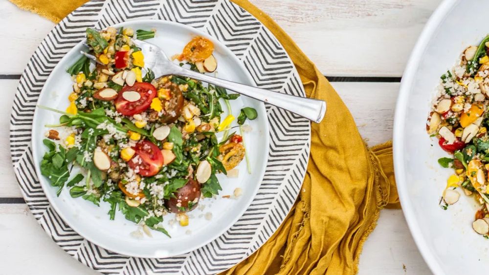 Summer Vegetable And Fonio Salad As Made By Meiko Temple