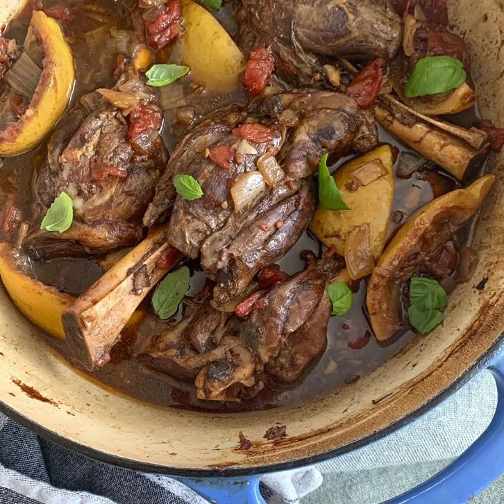 Red Wine-Braised Lamb Shanks