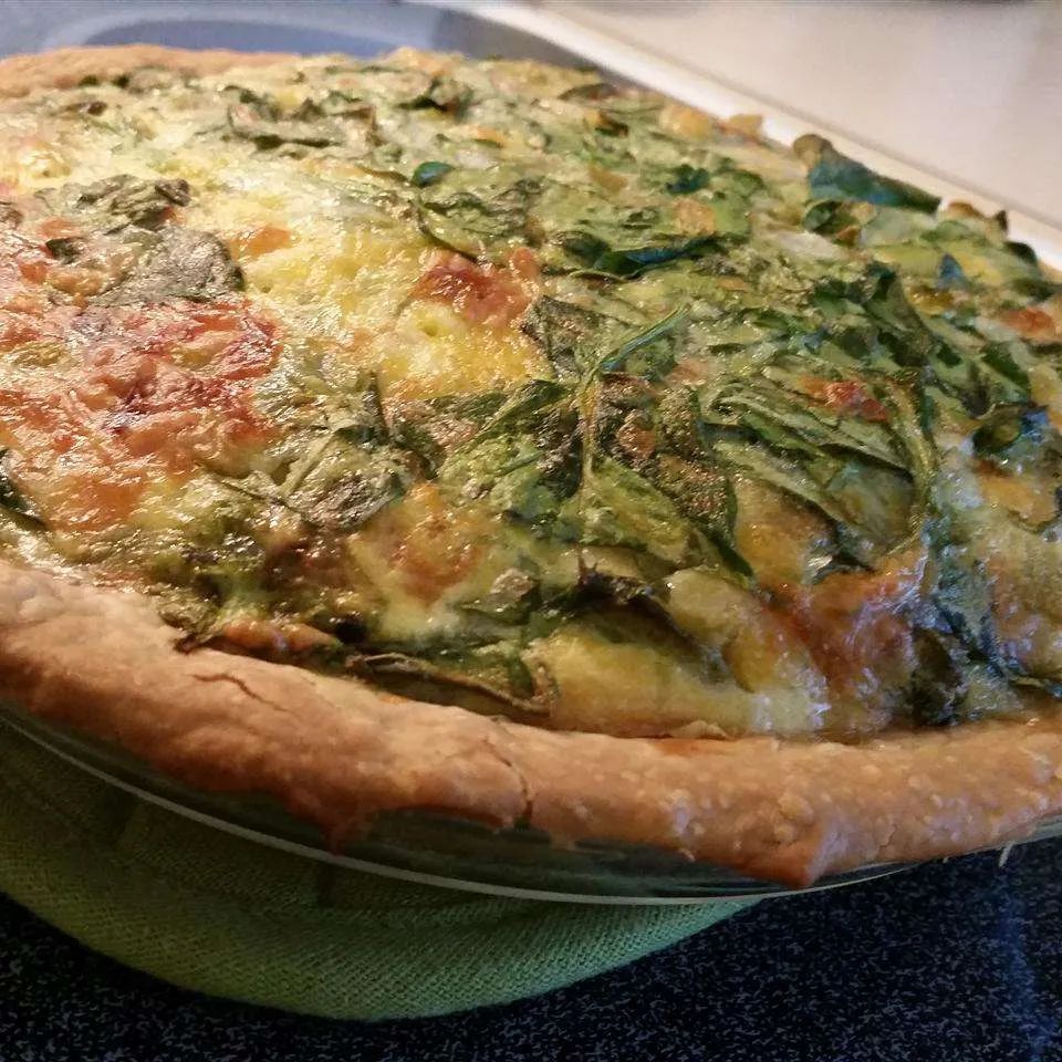 Green Chile Spinach Quiche