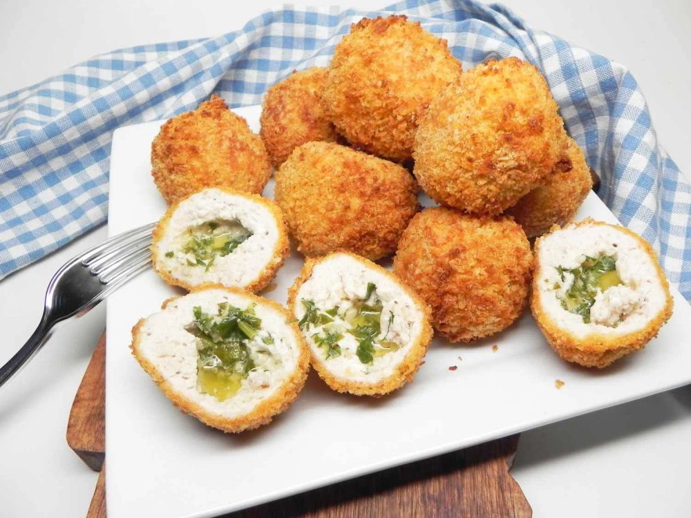 Air Fryer Chicken Kiev Balls