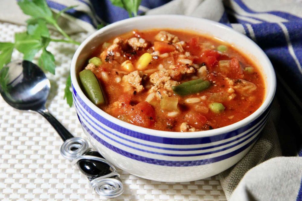 Ground Turkey Soup with White Rice